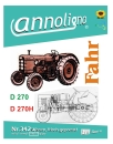 FAHR Schlepper Traktor Zugmaschine Typ 270 & 270H mit Deutz Diesel Motor F 2 L514 Bild- Bedienungsanleitung & Wartungsanleitung - annoligno 342